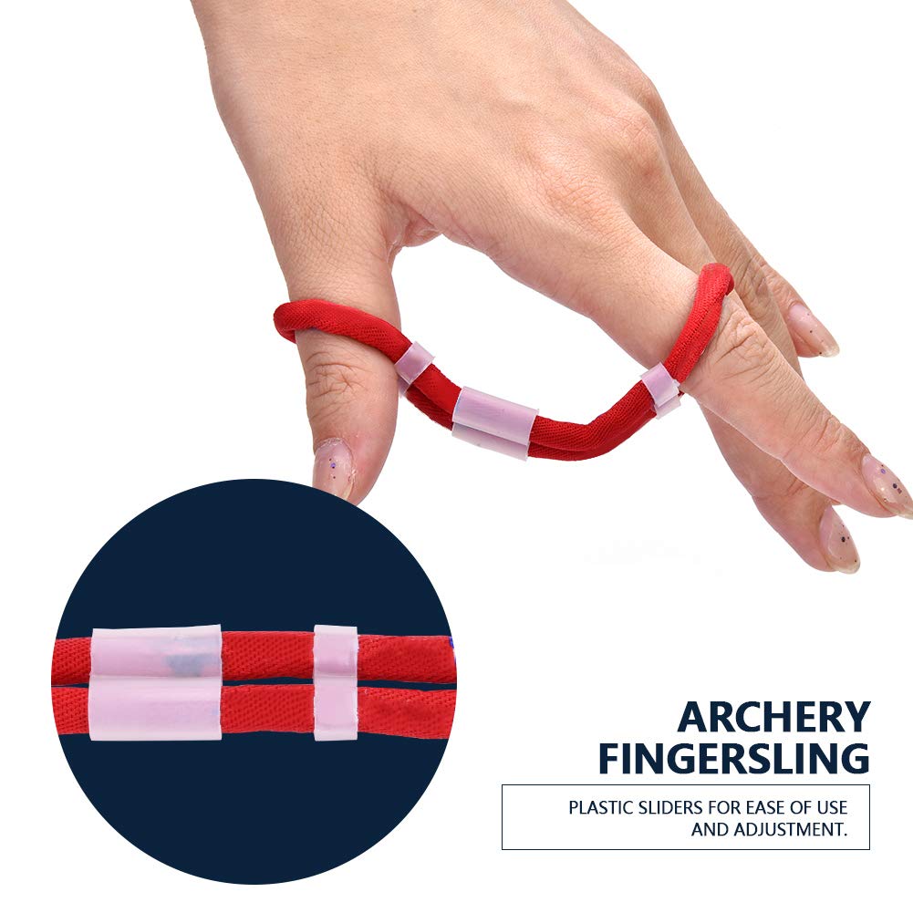Raheem 2 Stuks Boogschieten Vingerlussen - Verstelbaar Nylon Touw - Voor Recurve Boog - Kobaltblauw & Poedergroen - Accessoire Voor Wedstrijd