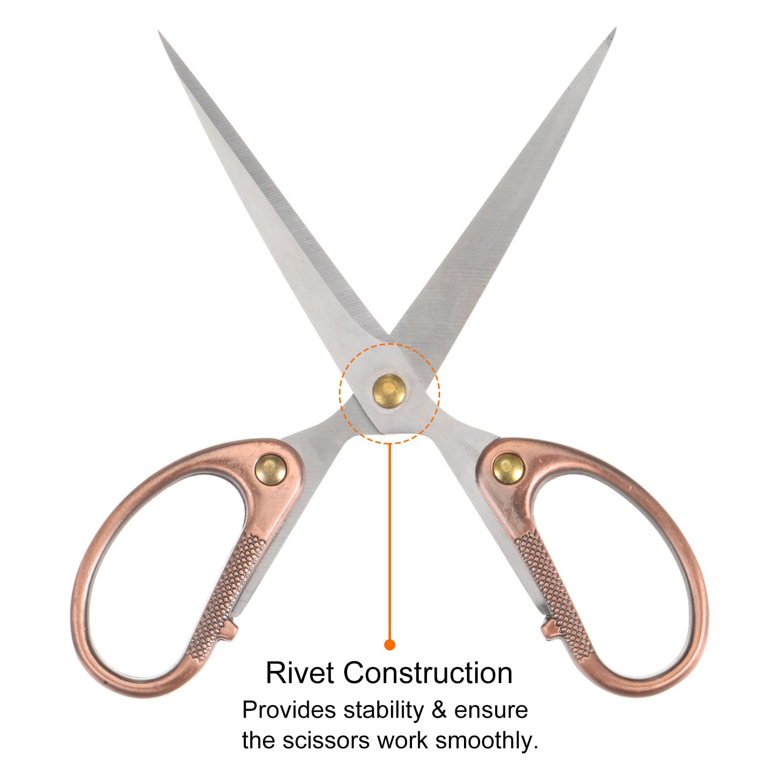 HARFINGTON Vintage Embroidery Scissors Set - 6 Inch & 5.3 Inch Stainless Steel Gold Craft Scissors