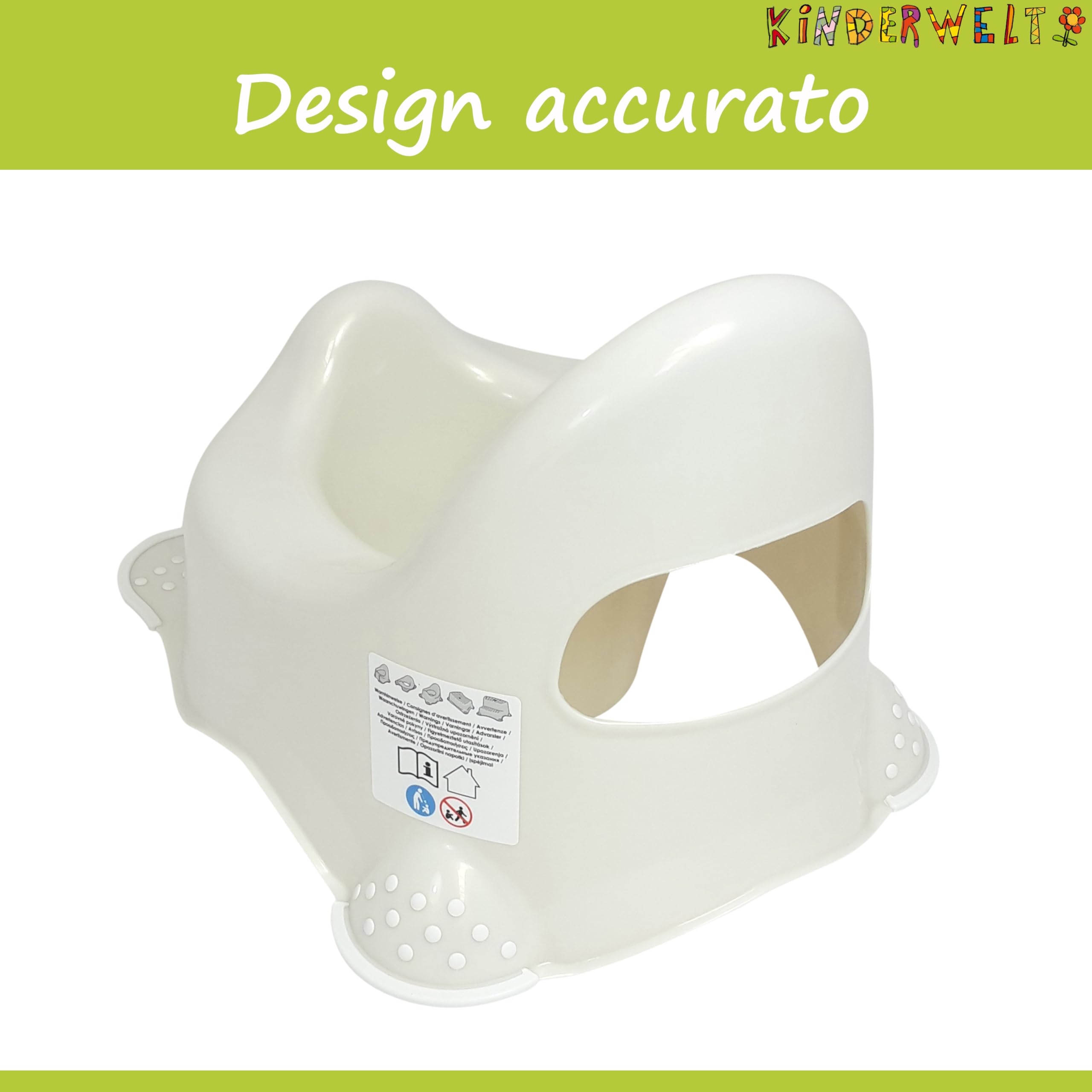 Perl Premium Vasino Disney Winnie Puuh per Neonati e Bambini Stabile Babytopf con Anti-rutsch-funktion Perl Bianco con Unico Venatura Individuale Piacevole Effetto Glitter
