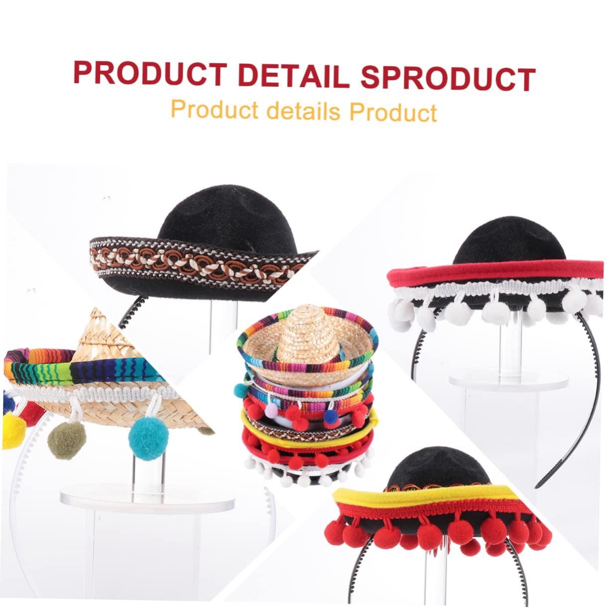 Aro De Pelo Festival Sombreros De Fiesta Mexicana Fiesta Fiesta Sombrero Sombreros Diadema Mini Sombrero Traje Mexicano Sombreros De Fiesta Cinco De Mayo De Madera