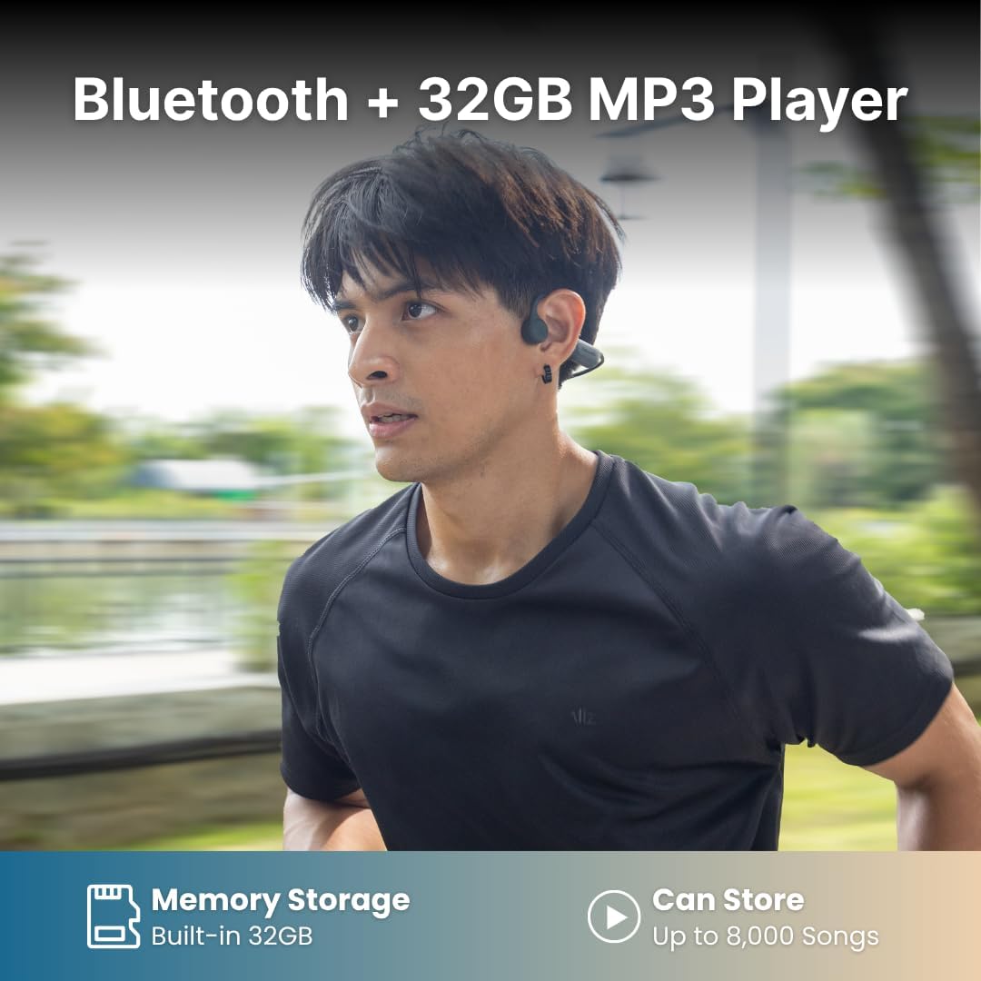 Jabees 7Seven Wireless Bone Conduction Headphones, IP68 Waterproof Swimming Headphones with 32GB MP3 Player, Bluetooth 6.0, Open Ear Sports Headphones for Running, Cycling, Workout - Image 4