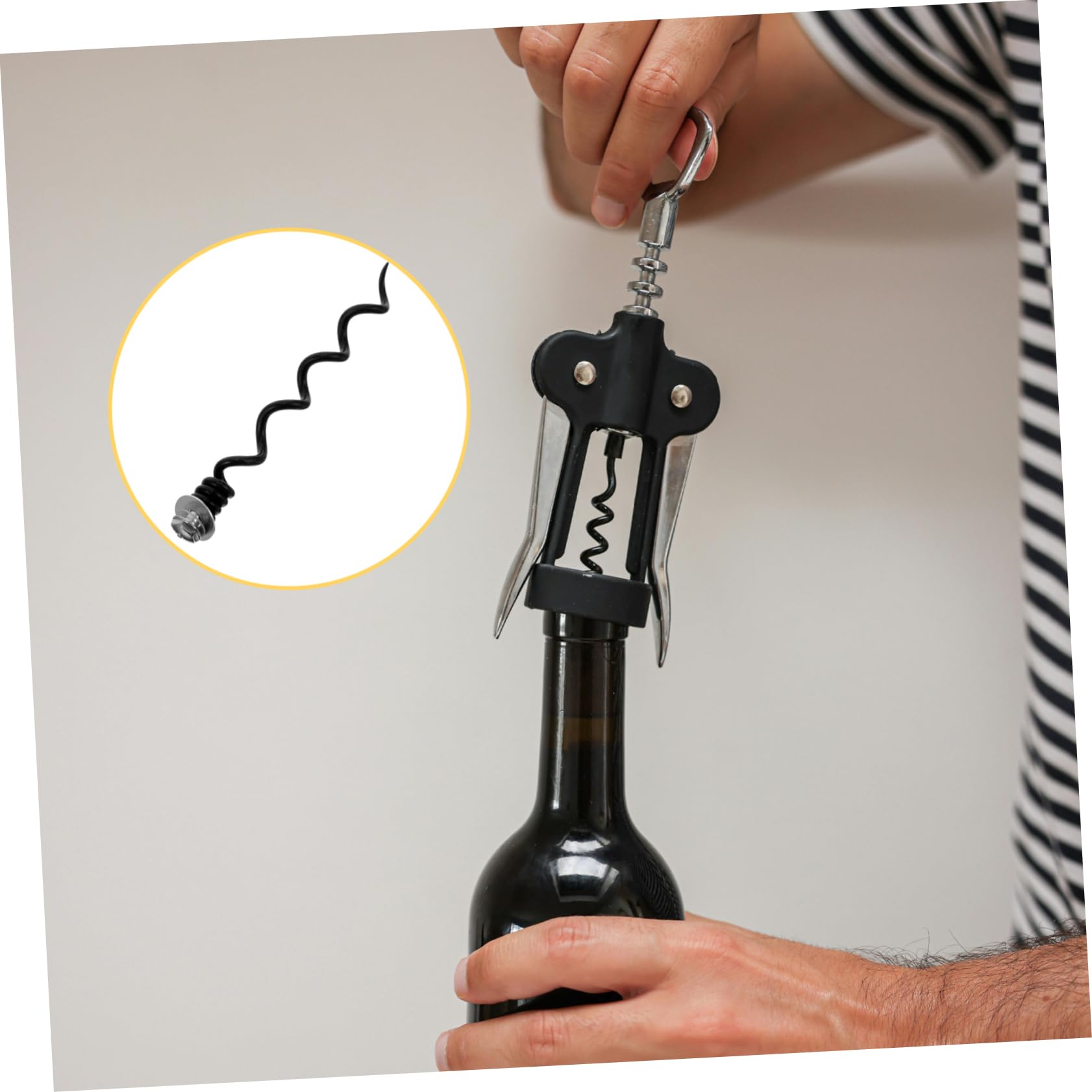 CIYODO Flessenopener Wijnopener Kit 4 Stuks Hendel Kurkentrekker Spiraal Onderdeel Vervangende Metalen Spiraal Voor