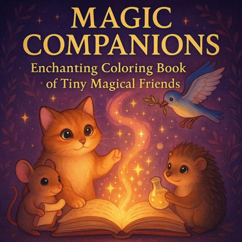 Magic Companions: Enchanting Coloring Book of Tiny Magical Friends (Paws & Dreams)