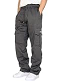 Men's Cargo Sweatpants Joggers Casual Pants with Pockets for Hiking Athletic Workout
