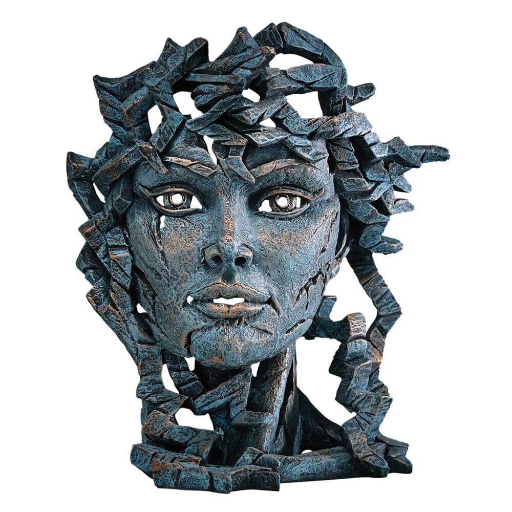 EnescoEdge Sculpture Venus Face Bust Figurine, 14.76 Inch, Green