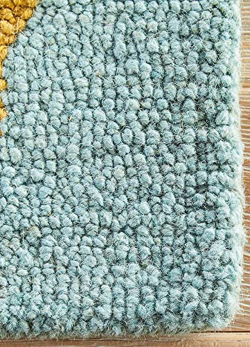 Image of Export Quality Handtufted Woolen Carpet for Living Room Bedroom & Hall - Color - Multi - Size - 5 x 7 Feet