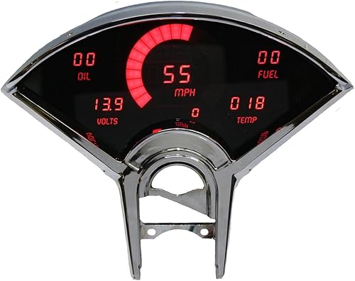 Chevrolet Bel-air Digital Dash 1955-1956 Rojo