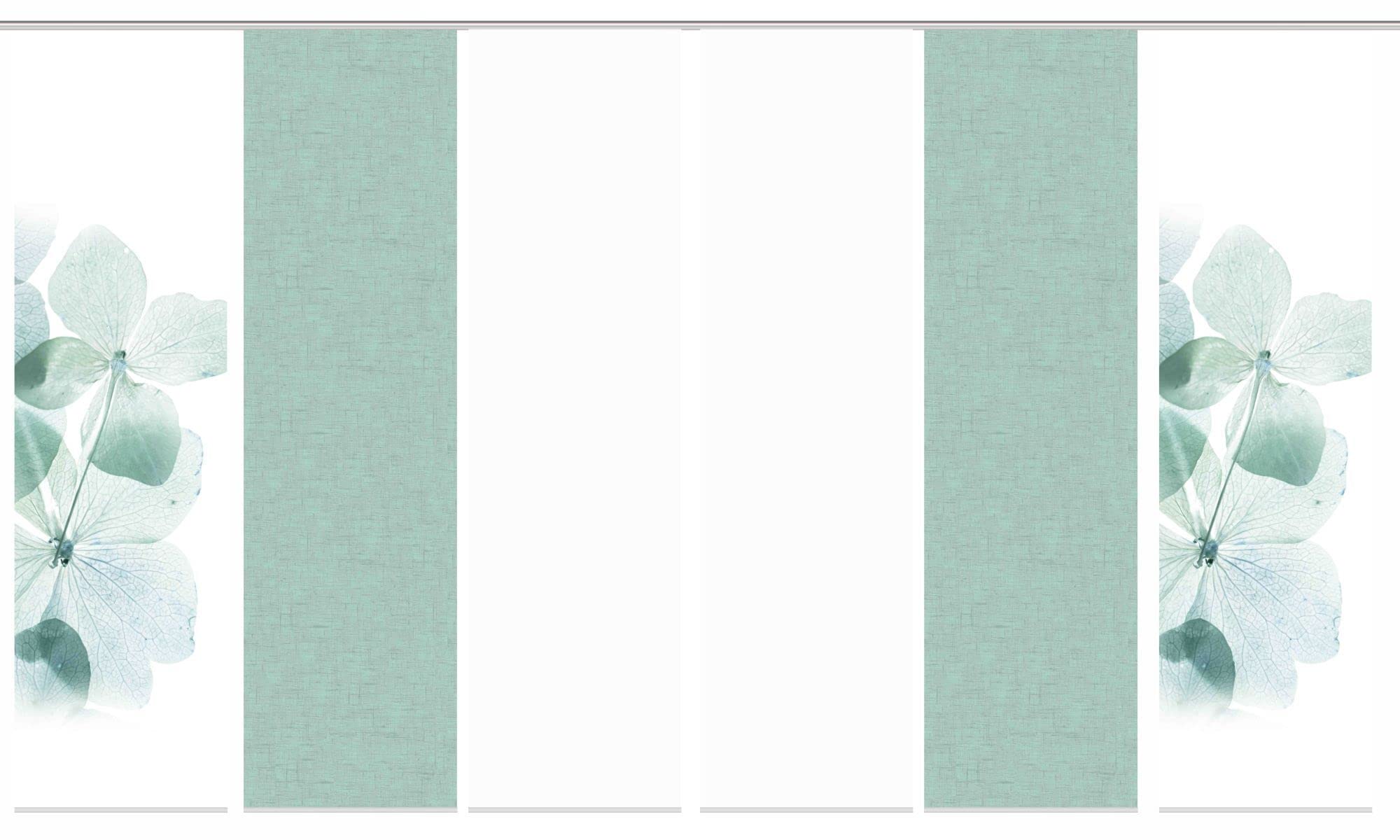 6er-Set Schiebegardinen MARCELLA blickdicht, Höhe 245 cm, mint