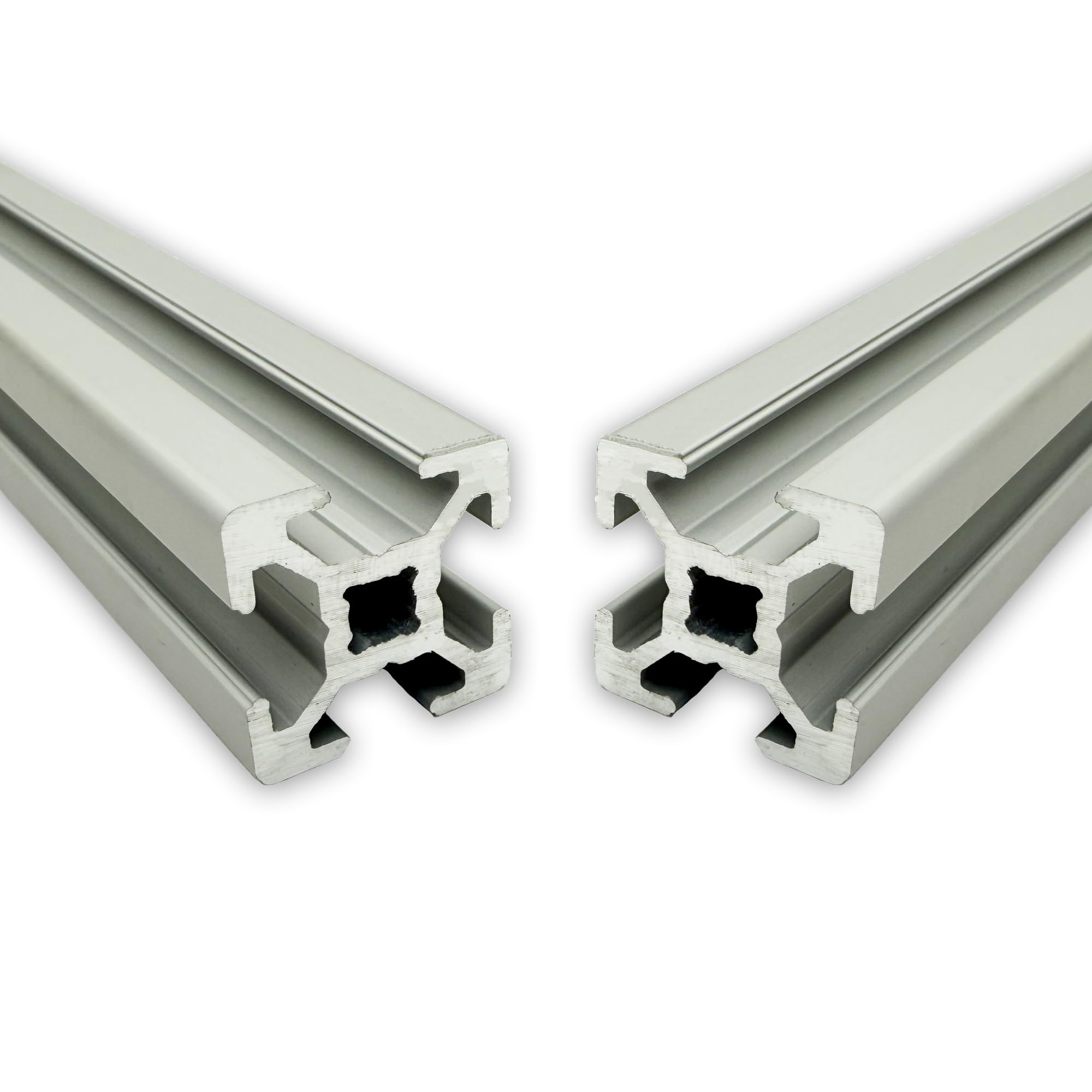 Aluprofil 20x20 mm | Nut 6 | 6 Stück mit 2 Meter = 12 Meter | silber eloxiert E6/EV1 | Aluminium Profil | Nutenprofil | Aluprofil | Alu Profil | Leicht | B-Typ | Montagesystem