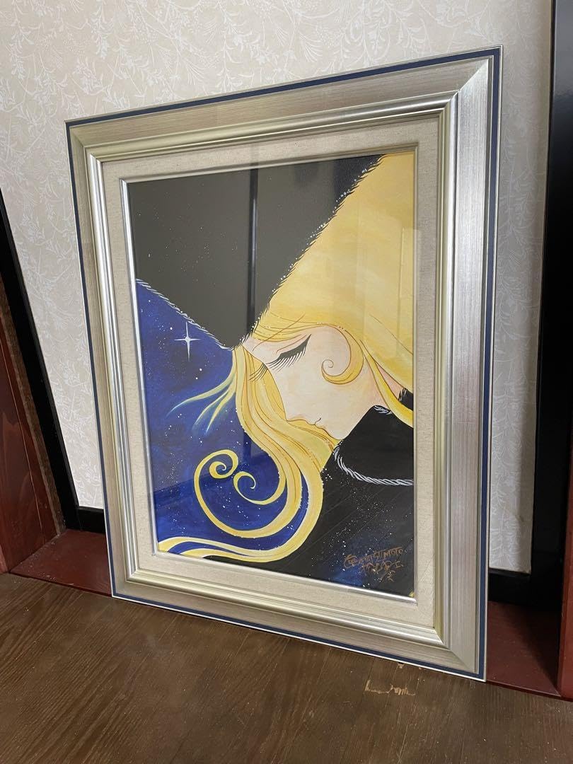 Amazon.co.jp: 松本零士『銀河鉄道999メーテル』油彩 手描き 表と裏  