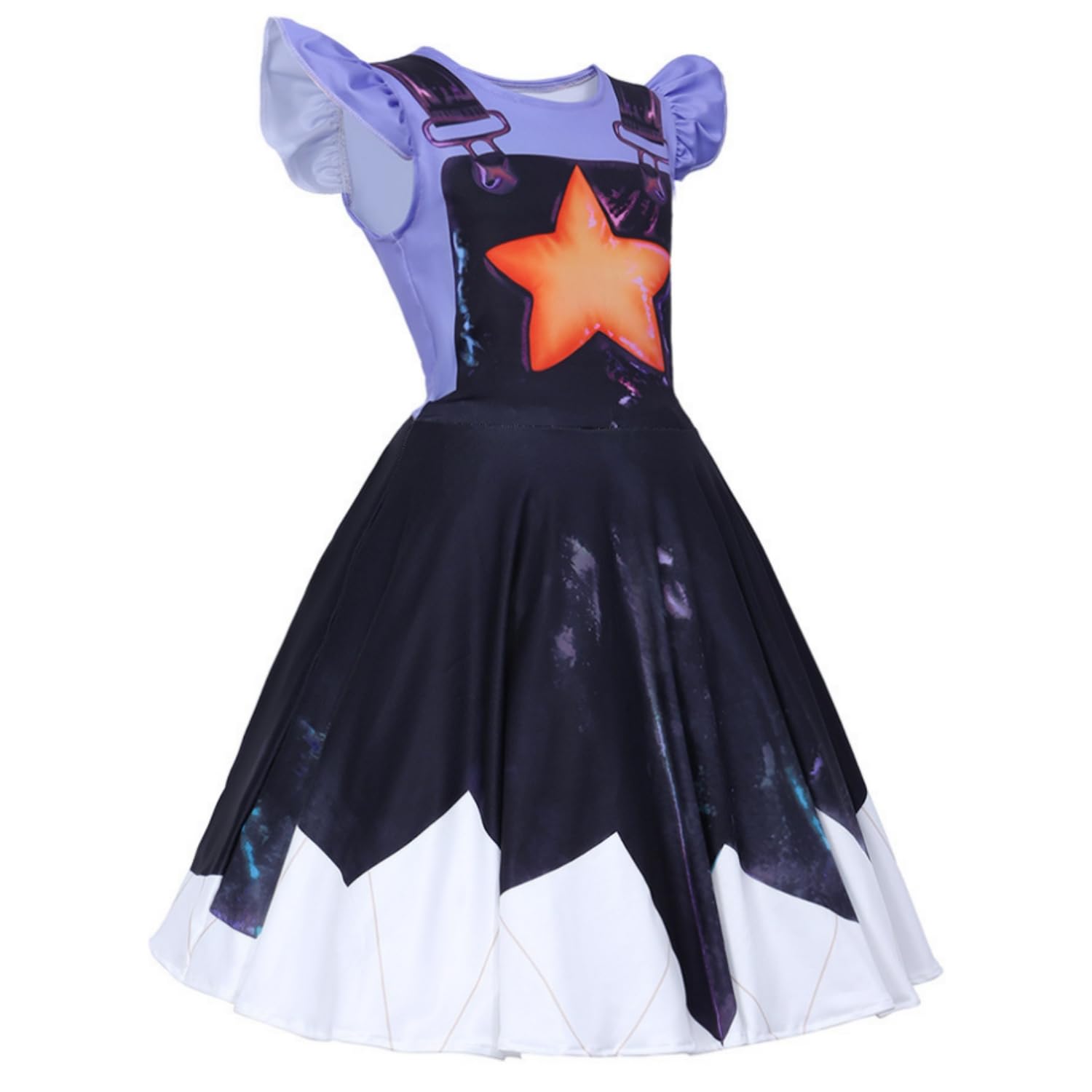 Set di costume vintage per bambine, viola per Halloween, con pantaloni, maschera e borsa, per cosplay, feste