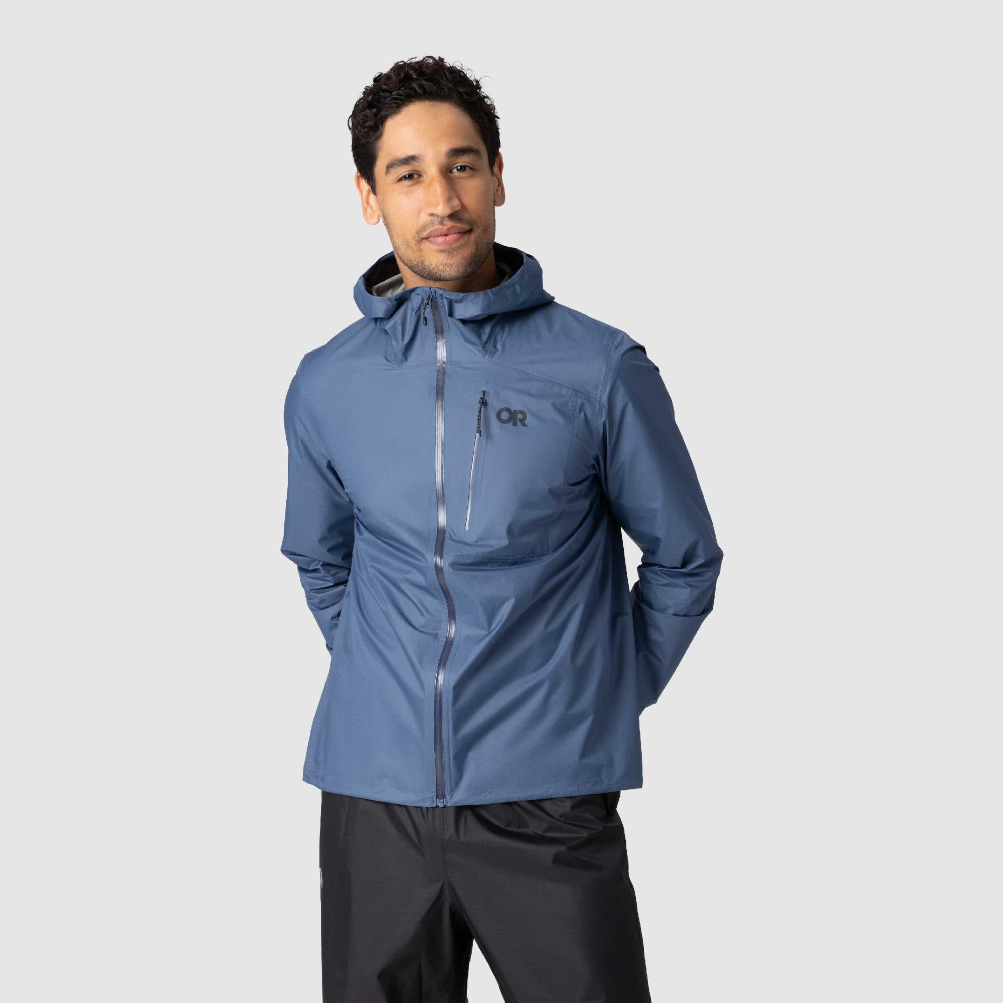 Outdoor Research Chaqueta Helium UL para hombre, ligera, impermeable, transpirable, resistente al viento, con costuras selladas