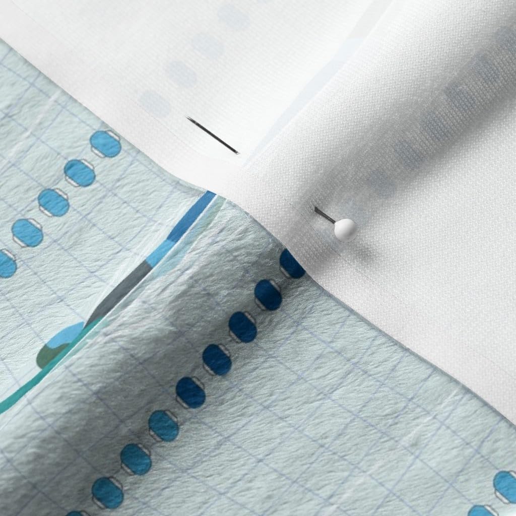 Spoonflower Fabric - Blue Water Sports Swimmer Athlete Triathlon Pool Printed on Minky Fabric by The Yard - Sewing Baby Blankets Quilt Backing Plush