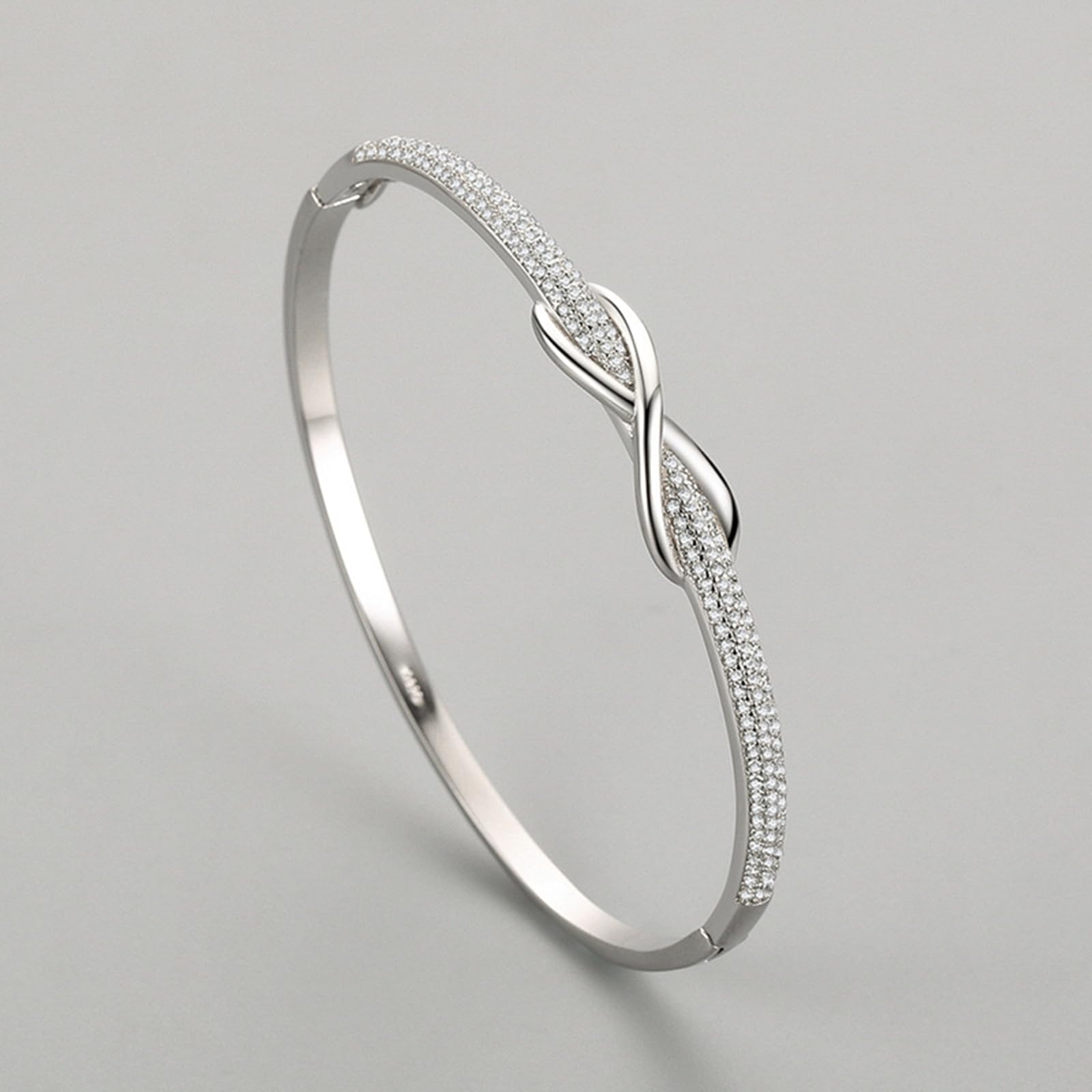 Pulseras de plata de ley 925 con circonita cúbica, pulsera de mariposa de plata para mujer, adecuada para aniversario