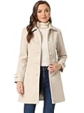 Women's Winter Outerwear Overcoat Peter Pan Collar Mid-thigh A-line Single Breasted Pea Coat