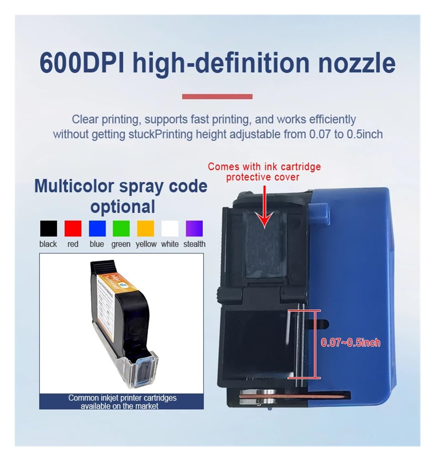 Stampante for etichette con codice data portatile piccola stampante a getto d'inchiostro for stampante for codici data Su Cartone, Legno