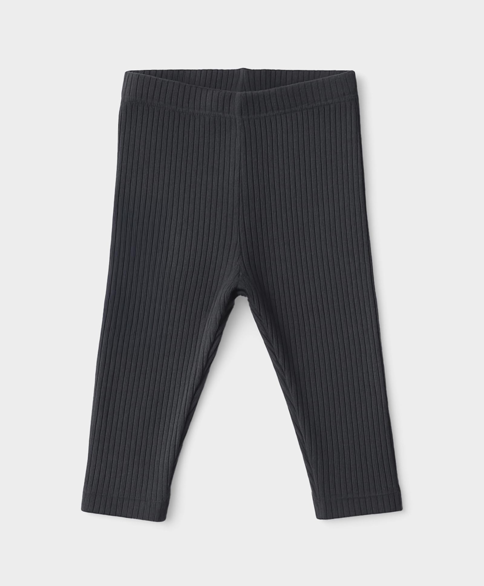 Mi Arcus Leggings in cotone tinta unita a maglia color malva per neonate e bambini