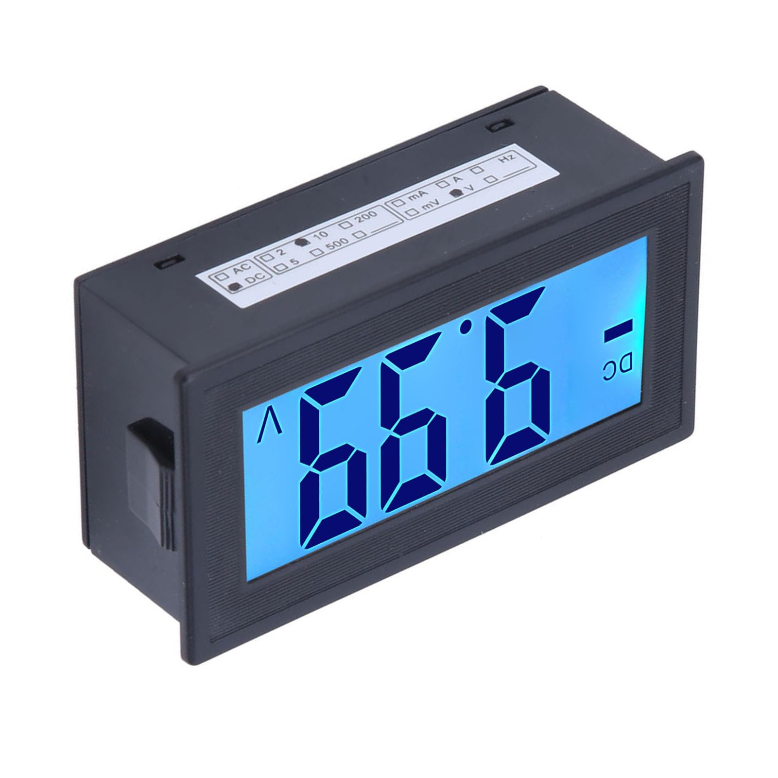 Voltmeter, YB5135DB DC Digital Voltmeter LCD-Display Spannungsmesser mit Hoher, Bequemer Installation Zum Testen der Spannung, Voltmeter (Gleichstrom 0–10 V)
