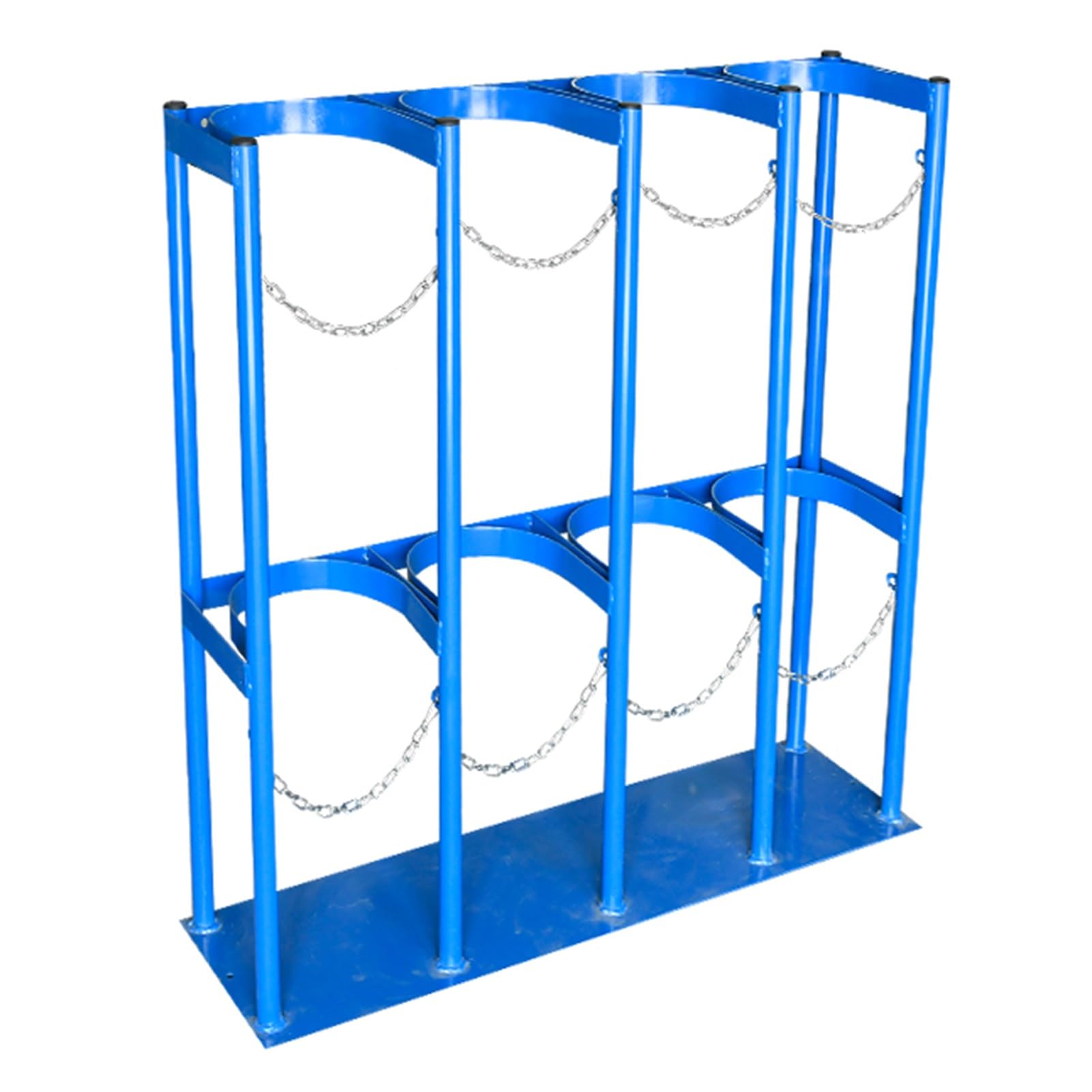 Generico Supporto per bombole di Gas in Acciaio per impieghi gravosi, Supporto per bombole di Ossigeno da 40 Litri, Dispositivo antiribaltamento per la Sicurezza in Officina e Laboratorio, Soluzione