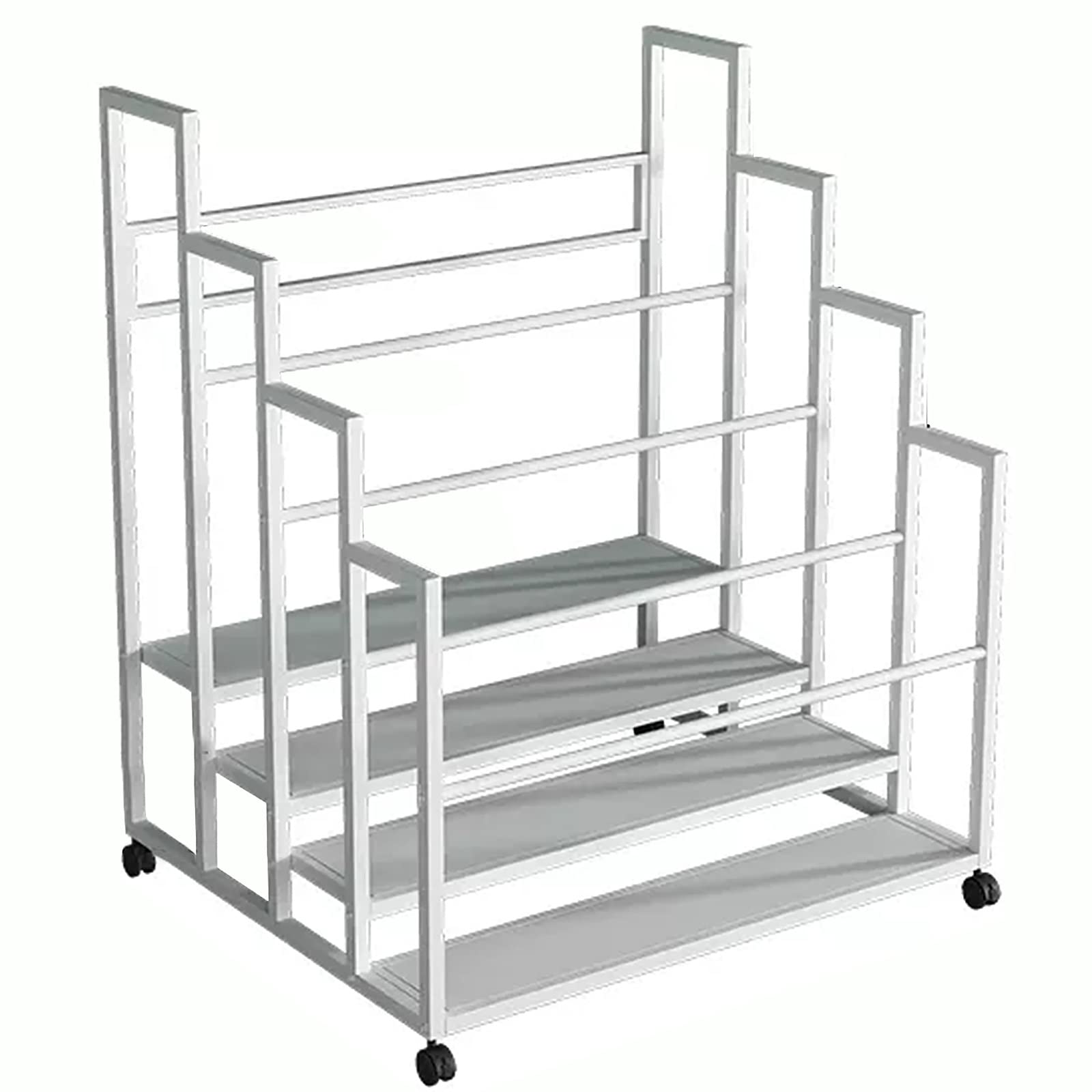 Soporte para esterillas de Yoga, Carrito Organizador de Metal Resistente para 20 o 24 esterillas, Soporte portátil para Pilates y Rodillos de Espuma, Ideal para gimnasios, Estudios de Yoga y