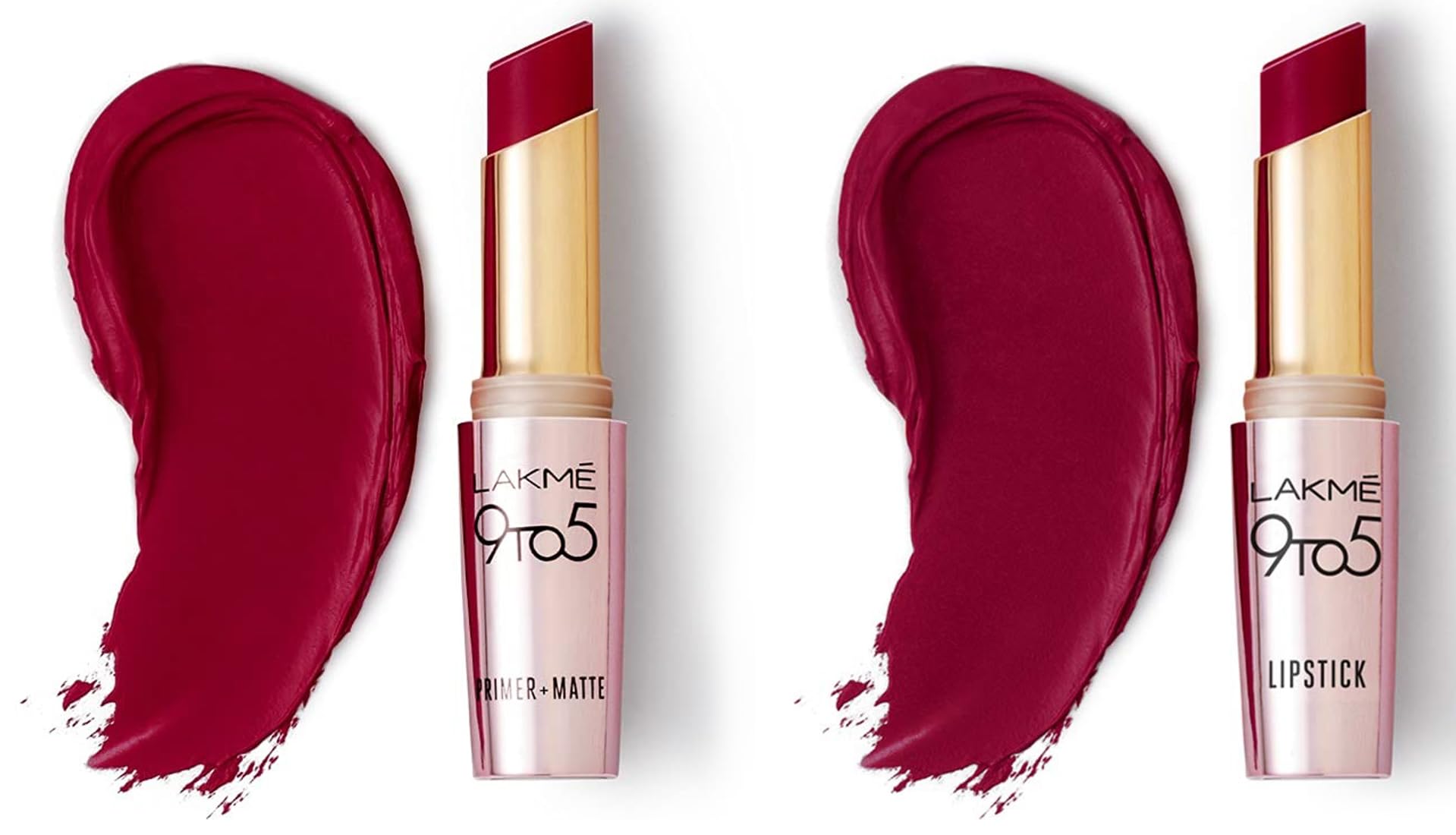 LAKMÉ Lipstick Burgundy Passion (Matte) & LAKMÉ Lip Color Deep Wine (Matte)
