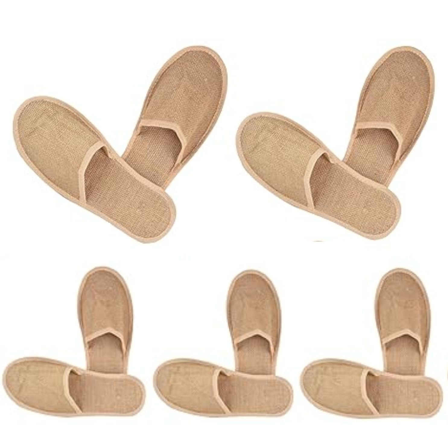 2 Pairs Reusable Jute Slippers Non Slip Closed-Toe Style Soft Washable Unisex Disposable Slippers Footwear For Home Guest Hotel Travelling House Spa Salon-image-32