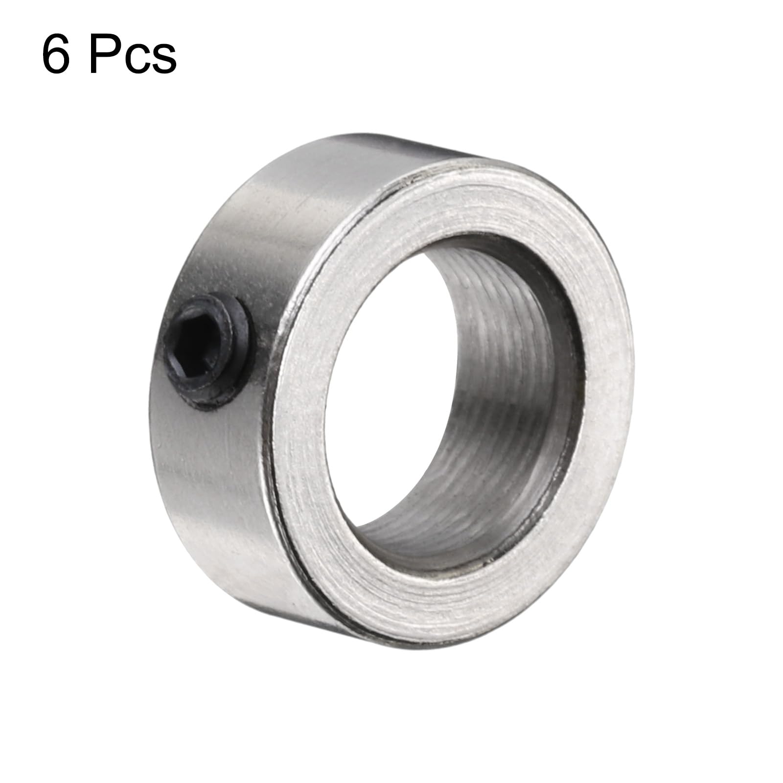 QUARKZMAN 6Pcs Collier de Blocage d'Arbre de 8 mm pour Vis Trapézoïdale T8, Colliers de Serrage à Vis Sans Fin en Acier Inoxydable