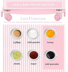 KittBabby Self Stirring Coffee Mug 13oz - Cute Pink Magnetic Coffee Mixer, USB Rechargeable, Ideal Gift for Women, Birthdays, Mother's Day (Blush Pink)