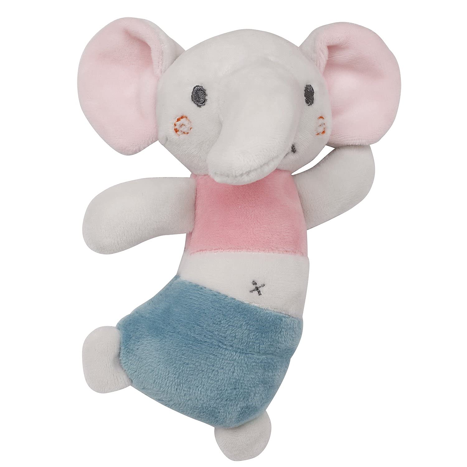 Baby Moo Dancing Elephant White Handheld Rattle Toy