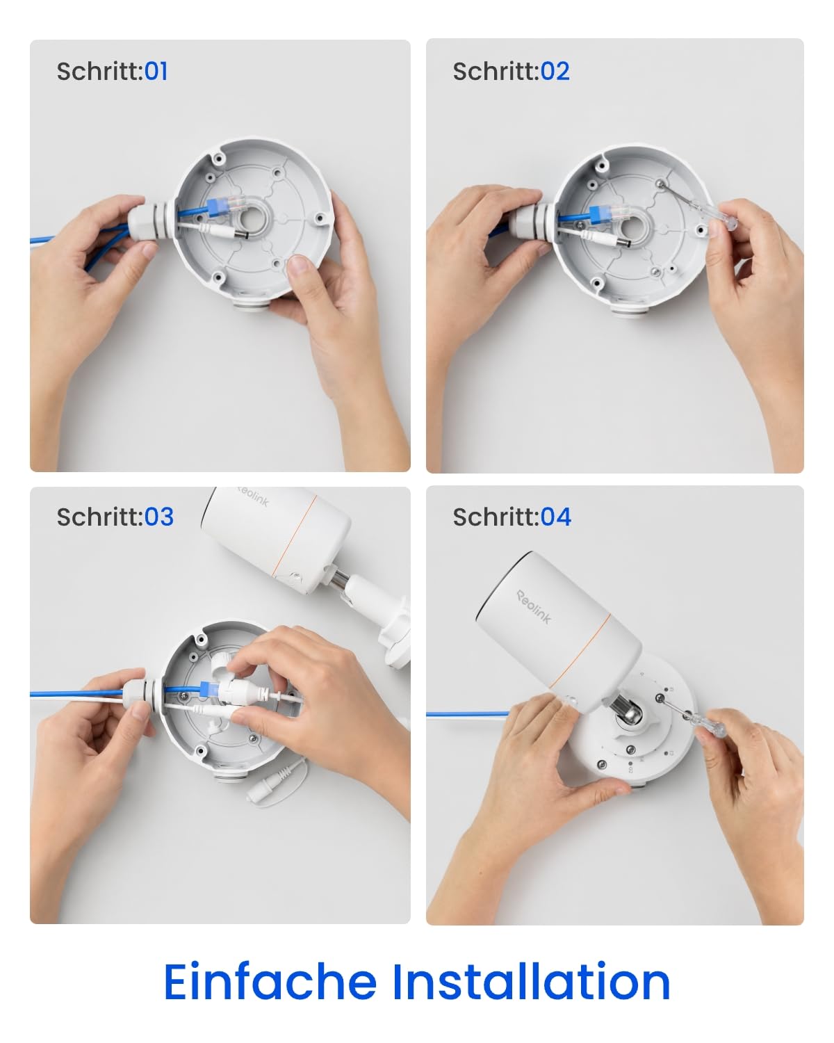 Reolink Anschlussdose RLA-JBS1, nur kompatibel mit Bullet IP Kameras, RLC-510A, RLC-810A, RLC-811A, RLC-1212A, RLC-510WA, RLC-810WA, RLC-811WA, Duo Serie
