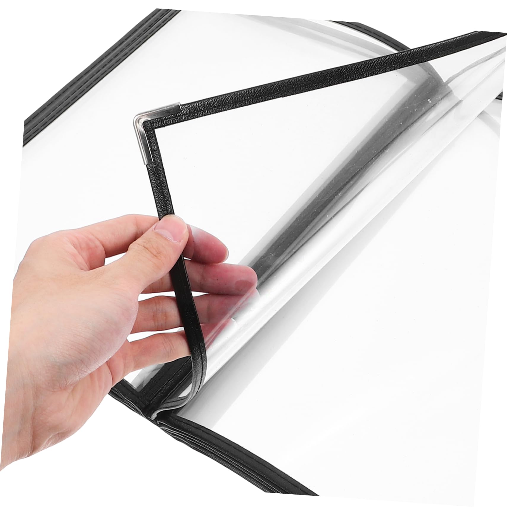 Porta Menù in Pvc Trasparente con Lati per Ristoranti e Bar Forniture per Ristoranti Copertina Trasparente per Libri Porta da Vino Cartellina per Libri da Ristorante