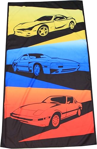 Rotary13B1 RX-7 Generations - Toalla de playa - Amarillo Azul Rojo