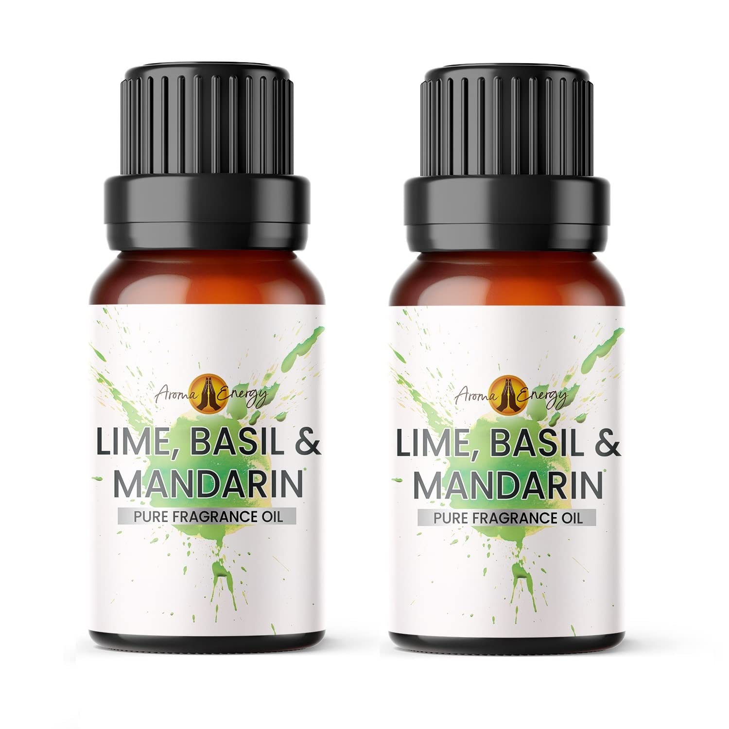 Aroma Energy | Lime Basil Mandarin Fragrance Oil 20ml (2 x 10ml) - Highly Scented Oil for Making Candle, Soap, Wax Melt, Diffuser etc — image 1