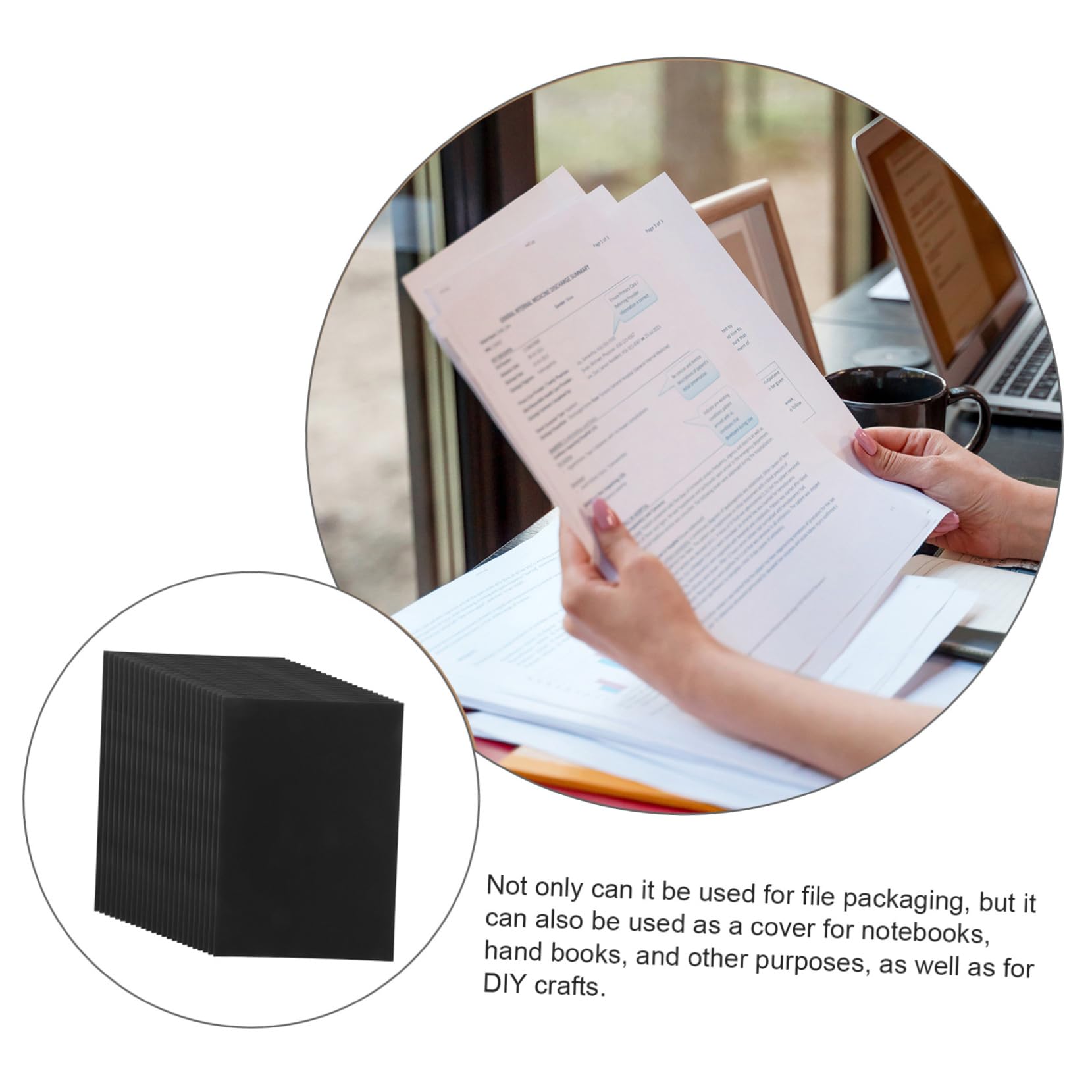 A4 Dokumentenbindungshüllen 100 Blatt aus Papier für Büro und Zuhause