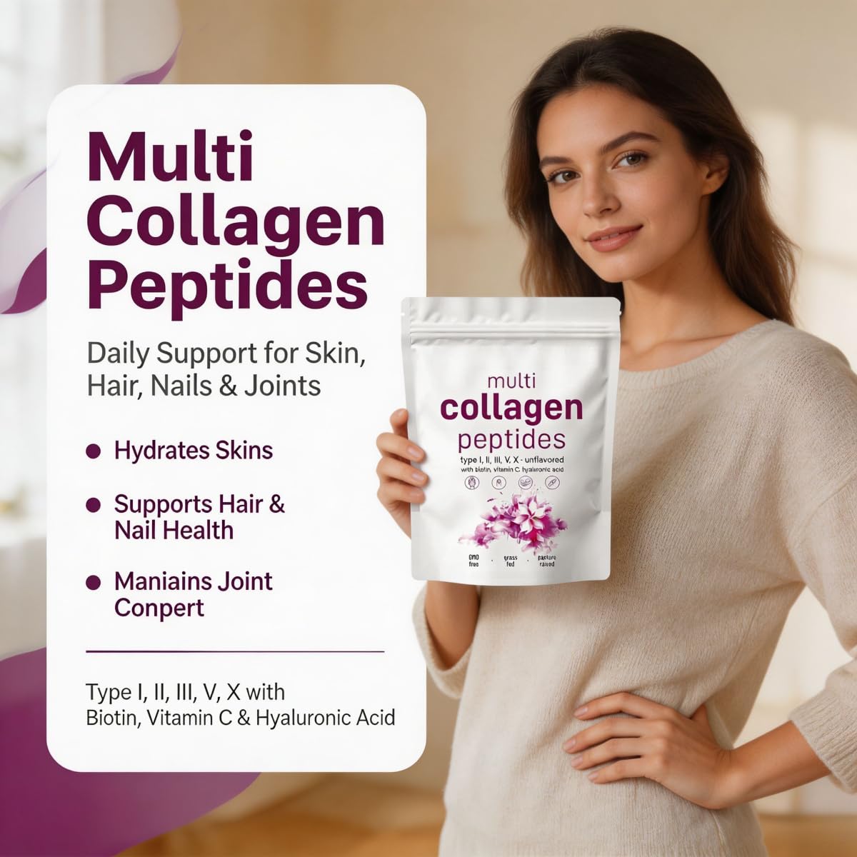 Peptidi di collagene: cura la pelle e supporta il benessere delle ossa