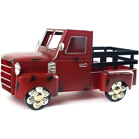 LIFFY Vintage Red Truck Decorations