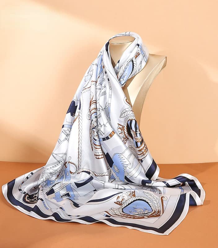 Foulards en soie anti-UV : grand carré imprimé pour protéger votre cou
