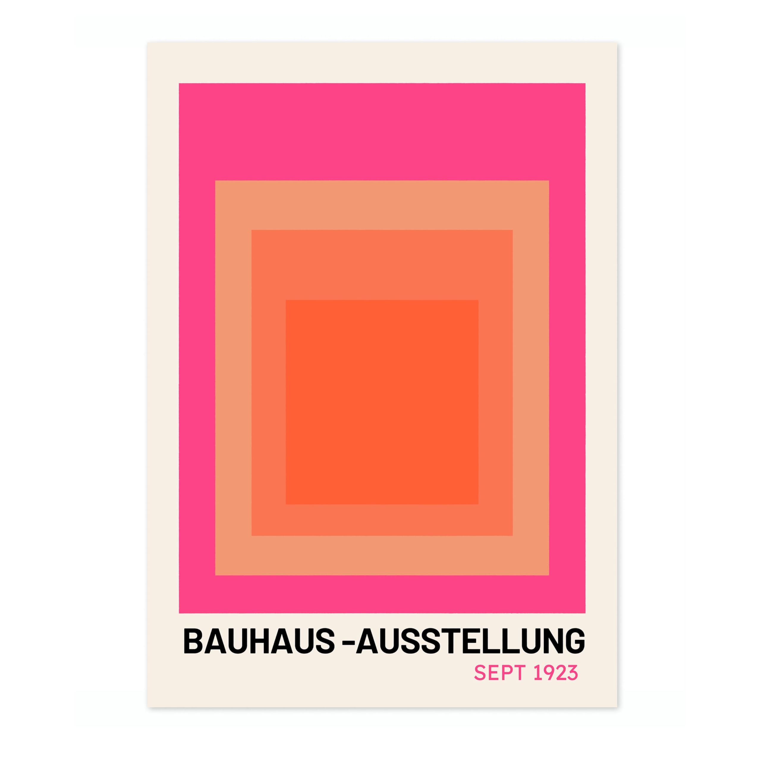 Rectangular Sunset Bauhaus Poster Mid Century Modern Wall Decor Print, Abstract Geometric Wall Art Boho Abstract Artwork Architecture, Archival Matte, A4 (Print Only) - 29.7x21cm โ image 1