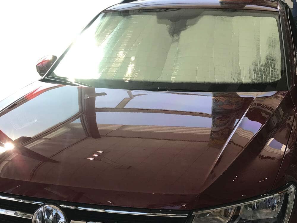 HeatShield, The Original Windshield Sun Shade, Custom-Fit for Volkswagen Tiguan SUV w/Sensor 2018, 2019, 2020, 2021, 2022, 2023 Silver Series