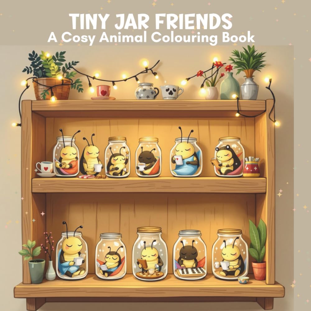 Tiny Jar Friends: A Cozy Animal Coloring Book
