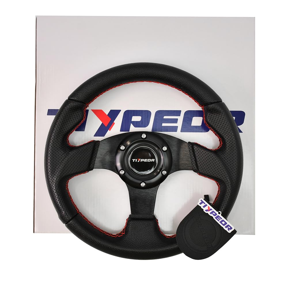 Amazon.co.jp: Tiypeor スエーシングステアリング 280mm・カーボン調