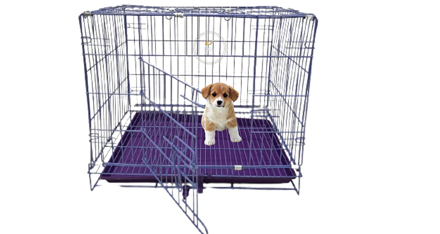 PSK PET MART Dog Crates Cage Kennel with Removable Tray Suitable for Large Adult Dog (Size 46 * 29 * 18) Colour- Purple (18Inch) (B0C5CWGBL9) Amazon Price History, Amazon Price Tracker