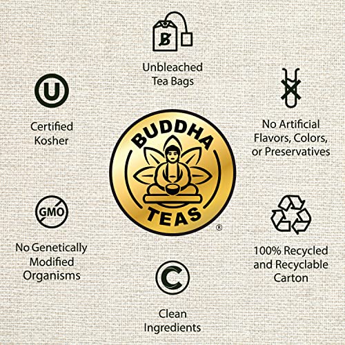 Buddha Teas Japanese Cherry Blossom Tea - Ou Kosher, 18 Bleach-Free Tea Bags #TOP1