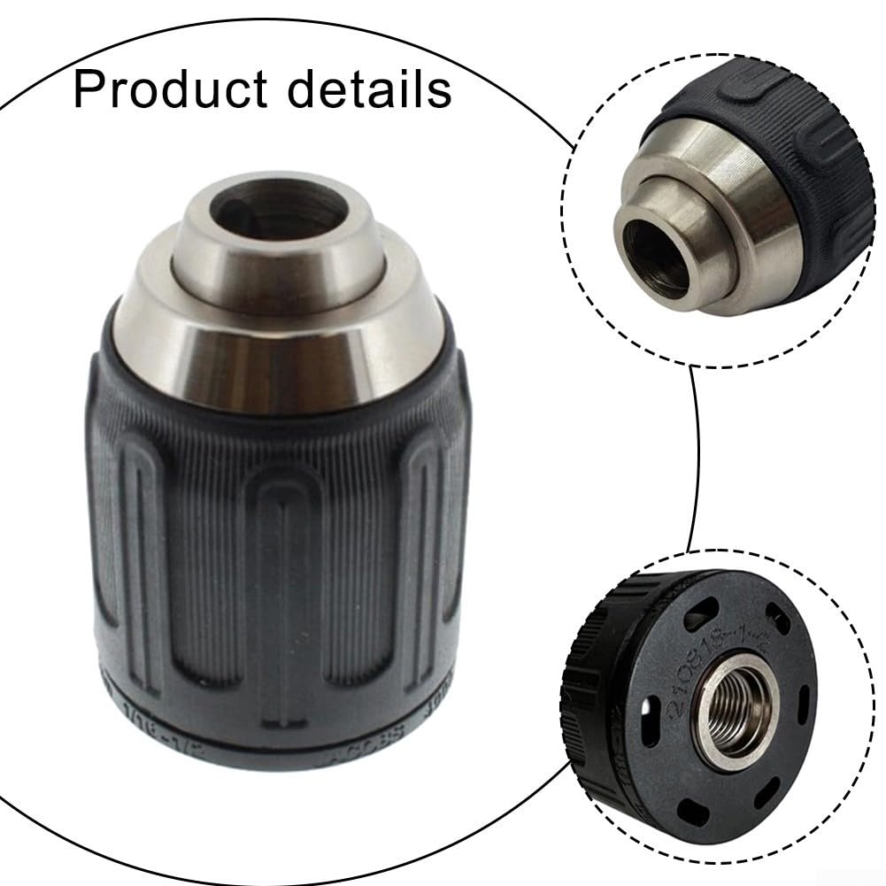 N092054 Portabrocas de repuesto para DCD785 DCD730 DCD780 Taladro inalámbrico de metal sin llave accesorio negro
