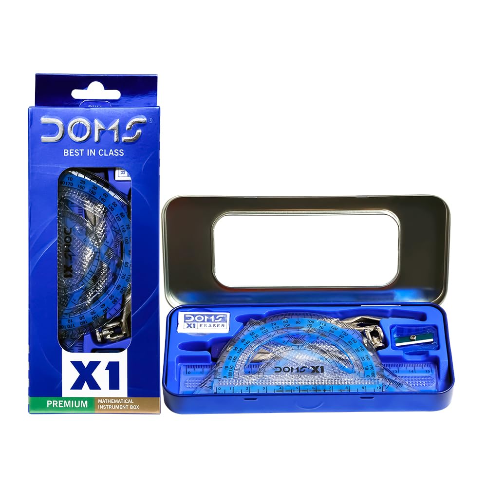 Doms X1 Premium Mathematical Drawing Instrument Box | Best In Class | Ensures Accuracy & Perfection | Geometry Box For Students | Set of 10 Instruments - Image 5 thumbnail