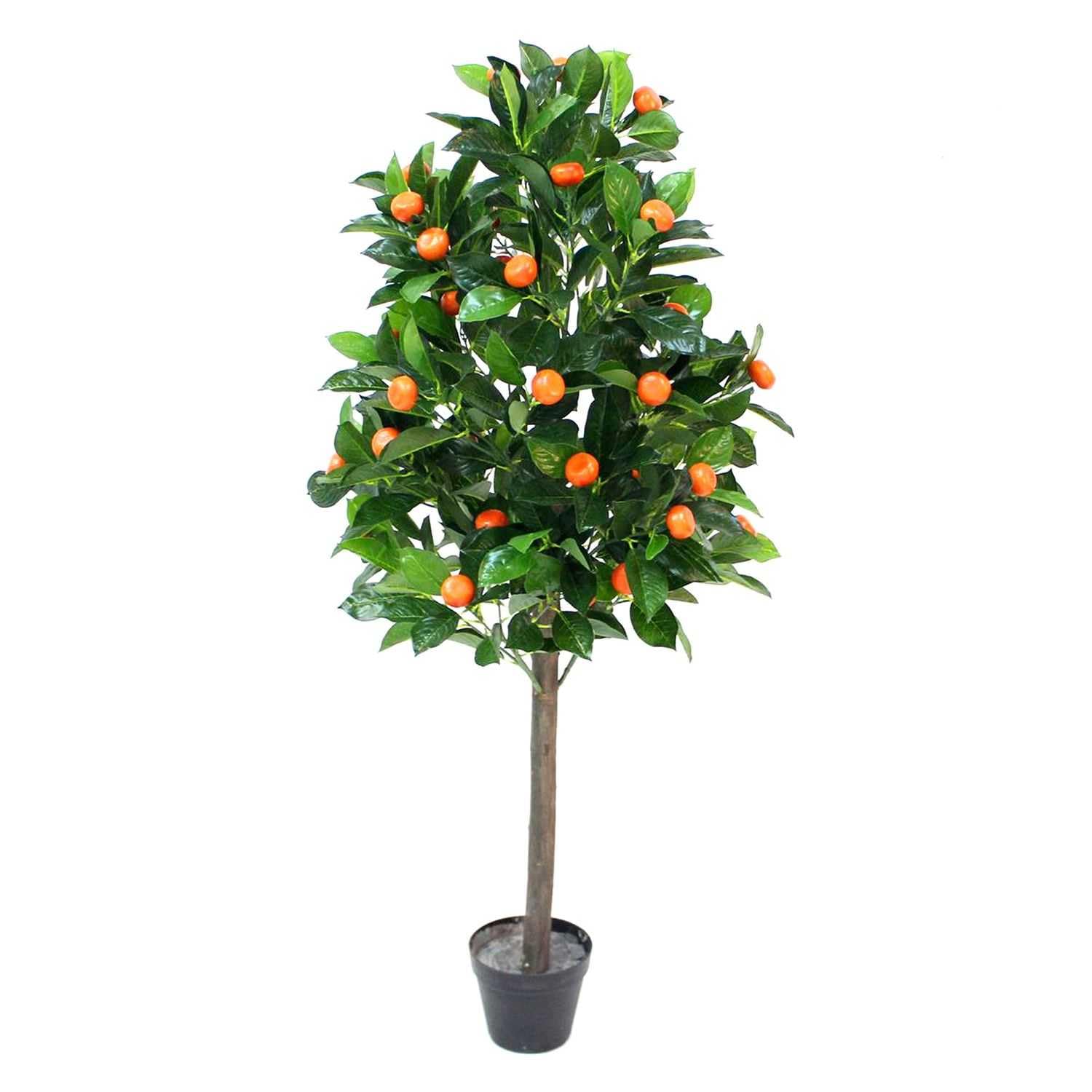 HOME DECO FACTORY - HD8111 Plante Artificielle Oranger H120 cm - Décoration Intérieure Réaliste - Facile d'entretien - Idéale Salon ou Bureau - Vert Marron Orange