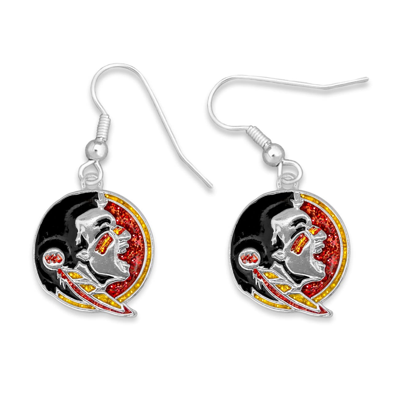 Florida State Seminoles Game Day Glitter Earrings Jewelry Gift Licensed FSU
