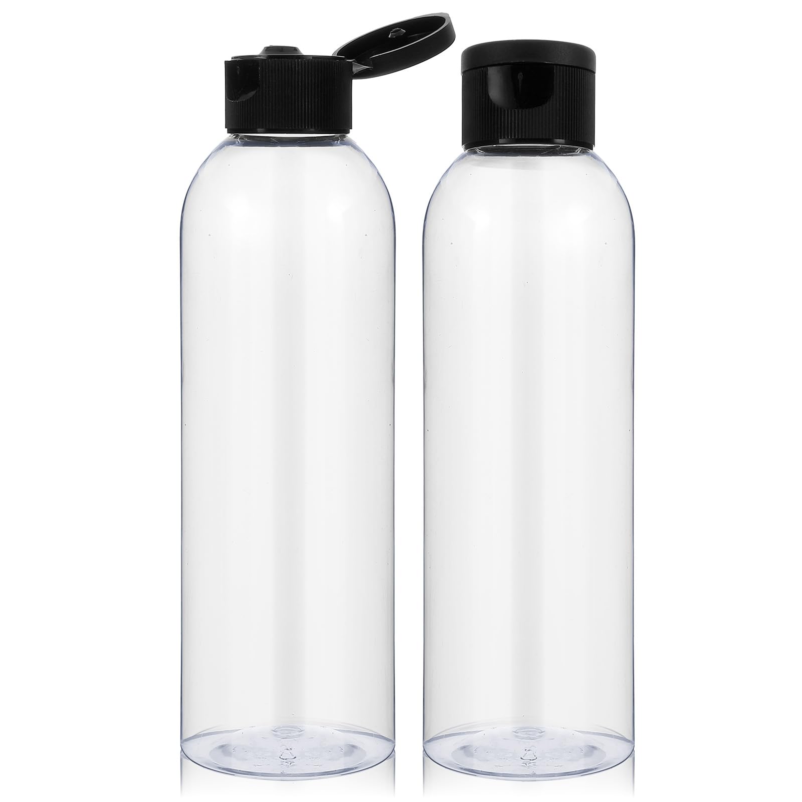 Ptwola 2 bottiglie da viaggio da 200 ml bottiglie vuote di plastica per versare liquido seborrea con coperchio ribaltabile per shampoo, balsamo, crema, lozione