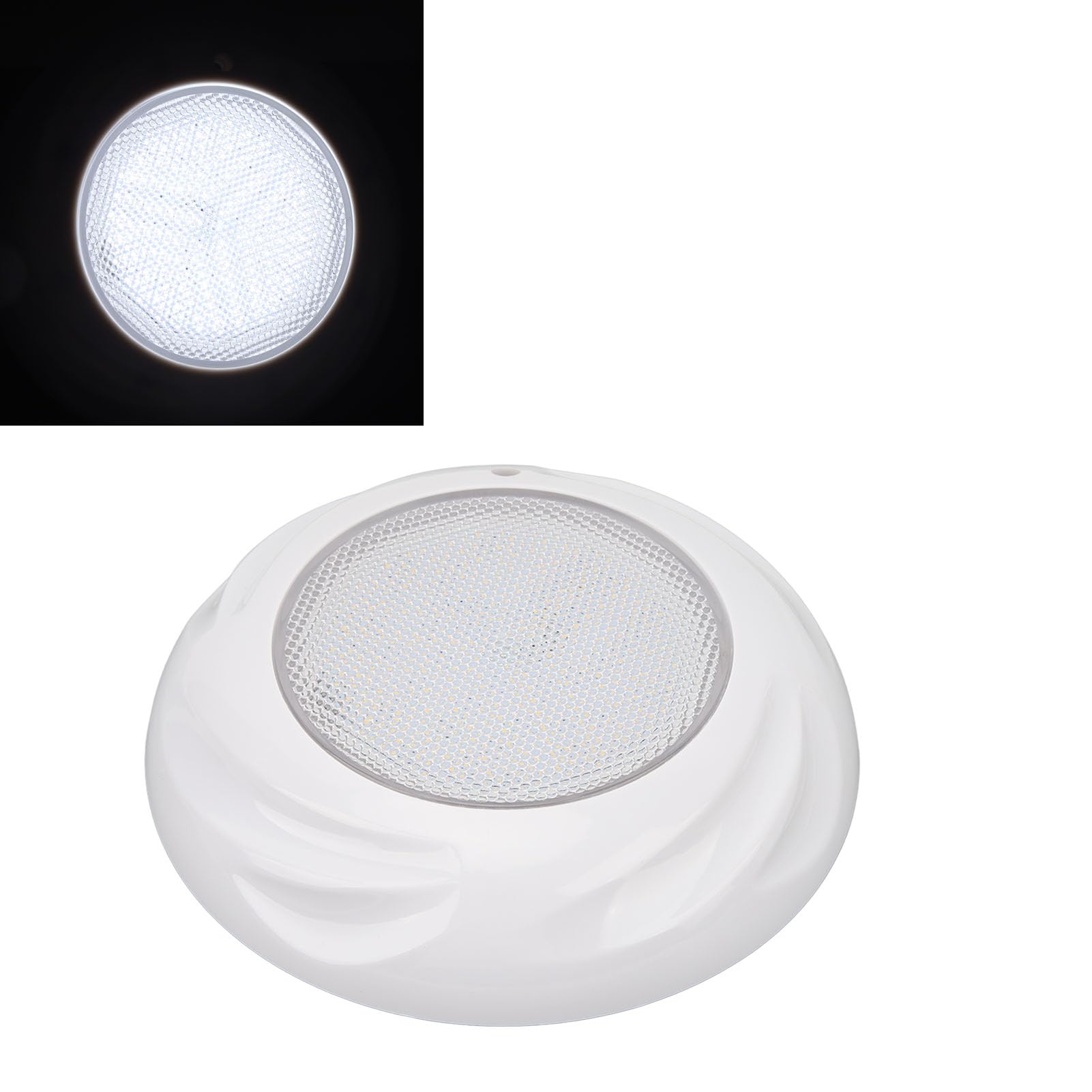 Schwimmbadbeleuchtung, 12 V, 18 W, IP68, Wasserdicht, Wandmontage, Unterwasser-LED-Poolbeleuchtung für Unterirdisches Pool, Brunnen, Teich, Aquarium (Weiße Beleuchtung)