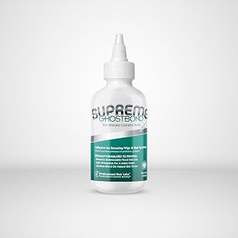 GHOSTBOND Supreme No Shine Poly & Lace Adhesive - 5oz - Invisible Bonding Glue: Strong Hold Wig Glue for Poly and Lace Hairpiece, Wig, Toupee Systems, Lace Front Glue - Matte